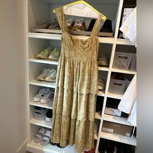 CORSET POPLIN MOODY BAROQUE MAXI DRESS
4 / STONE